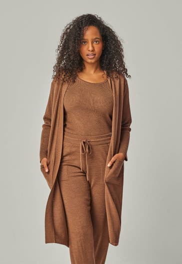 YOU LOOK PERFECT Strickjacke BLOSSOM Cognac