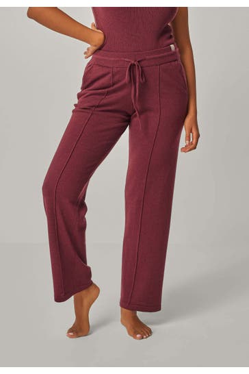 YOU LOOK PERFECT Joggpant ELISA Bordeaux Wide/ Loose Fit