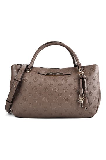 GUESS Umhängetasche taupe logo