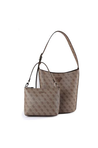 GUESS Handtasche latte logo