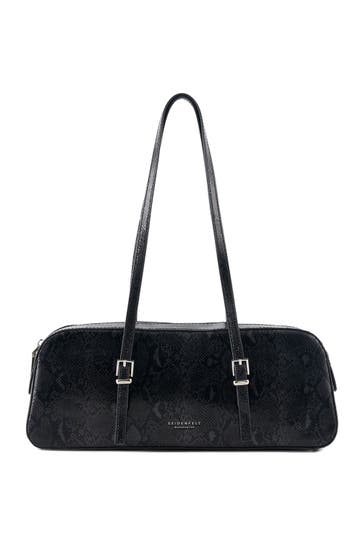 SEIDENFELT Handtasche reptile black