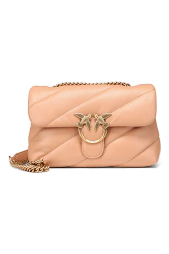 PINKO Umhängetasche rosa toast-antique gold