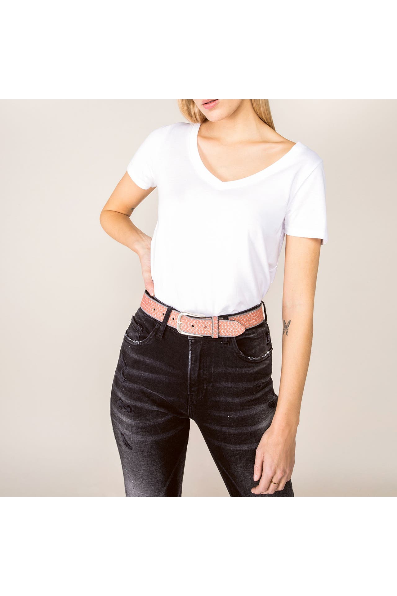 B.BELT Gürtel orange-silver, Bild 1