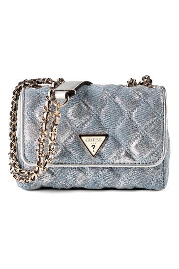GUESS Umhängetasche metallic denim