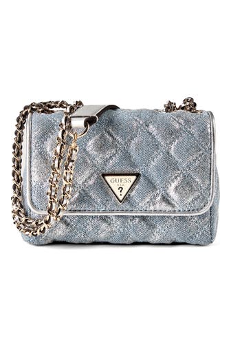 GUESS Umhängetasche metallic denim