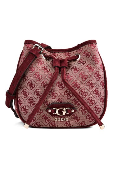 GUESS Umhängetasche merlot logo