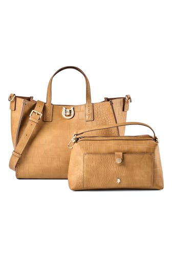 U.S. POLO ASSN. Shopper amber crocco