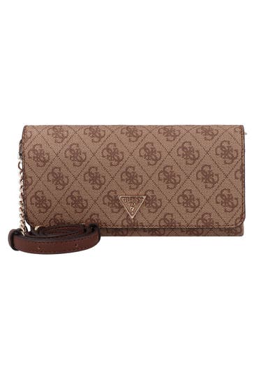 GUESS Geldbörse latte logo-brown