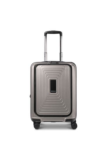 REDOLZ Koffer coffee grey metallic