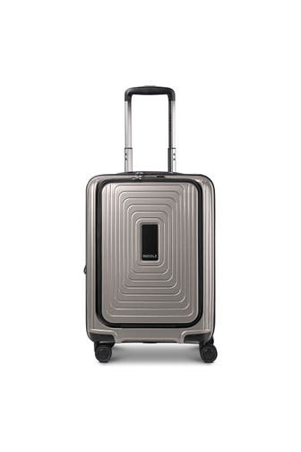 REDOLZ Koffer coffee grey metallic