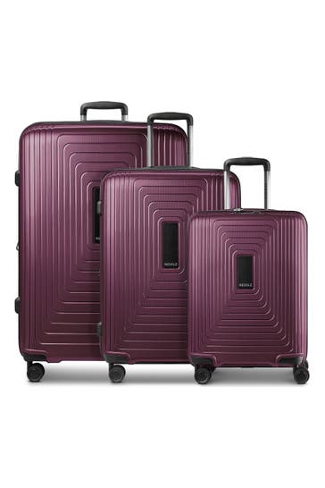 REDOLZ Koffer aubergine metallic