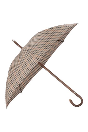 DOPPLER MANUFAKTUR Regenschirm check beige-brown