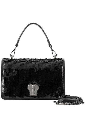 SEIDENFELT Umhängetasche black