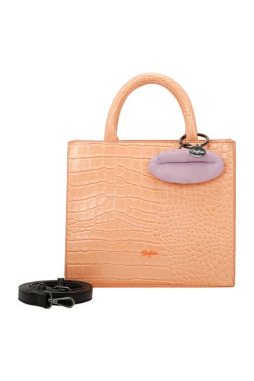 BUFFALO Handtasche croco orange tan