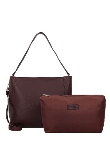 SEIDENFELT Handtasche very dark red-gold