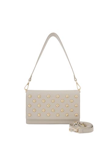 SEIDENFELT Handtasche dark beige