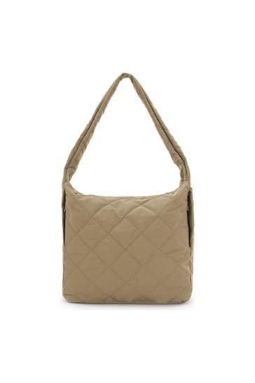SEIDENFELT Handtasche greige khaki