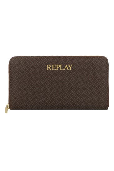 REPLAY Geldbörse brown cocoa - black