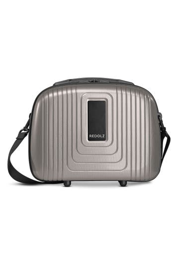 REDOLZ Kulturbeutel coffee grey metallic