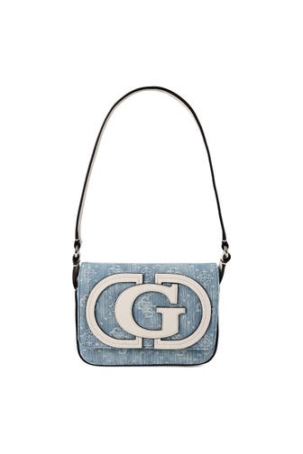 GUESS Handtasche denim logo
