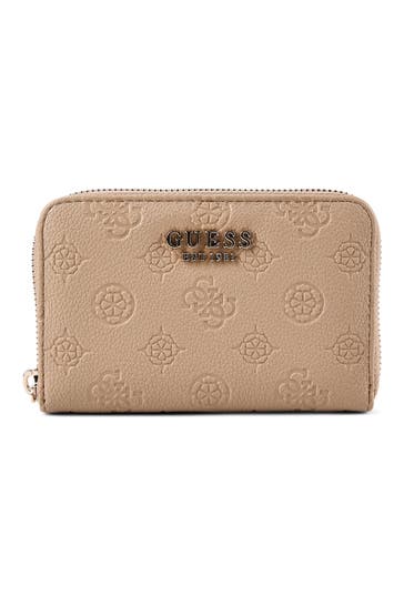 GUESS Geldbörse beige logo