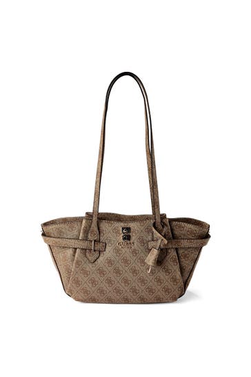 GUESS Handtasche latte logo