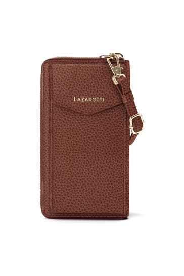 LAZAROTTI Bologna Leather Zip-Around Geldbörse Handytasche Leder 19 cm