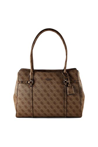 GUESS Handtasche latte logo