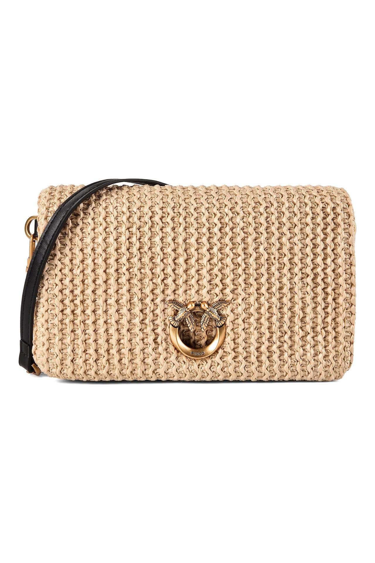 PINKO Umhängetasche rafia-nero-antique gold, Bild 1