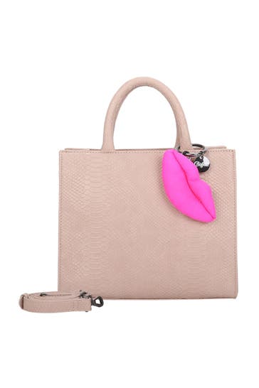 BUFFALO Handtasche scaled snake stone