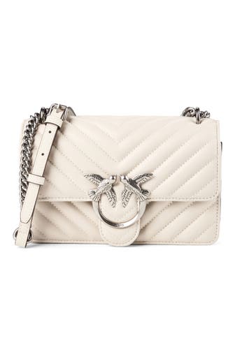 PINKO Umhängetasche bianco seta-old silver