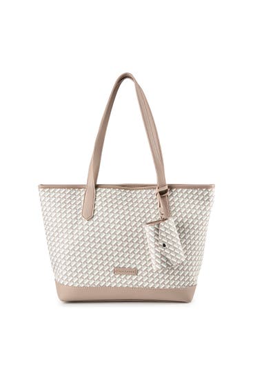 TOM TAILOR - Shopper printed taupe
