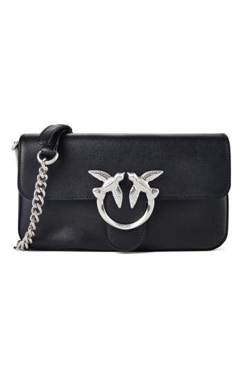 PINKO Umhängetasche nero limousine - matt silver