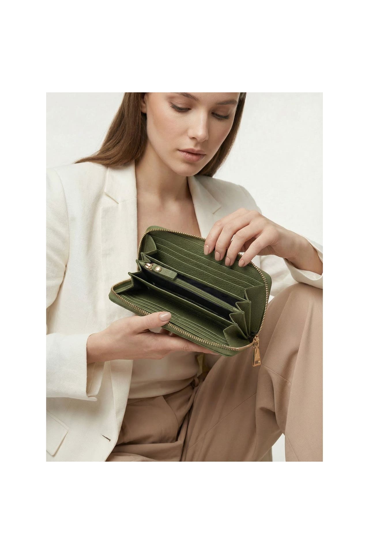 LAZAROTTI Geldbörse olive, Bild 1