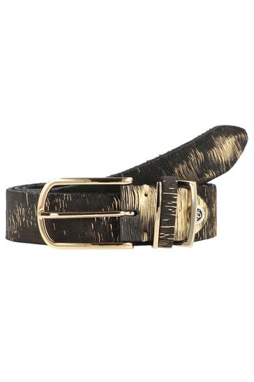 B.BELT Gürtel schwarz-gold-metallic