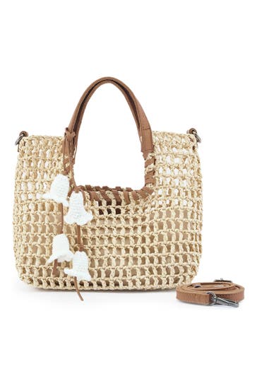 FREDSBRUDER Umhängetasche natural straw desert brown