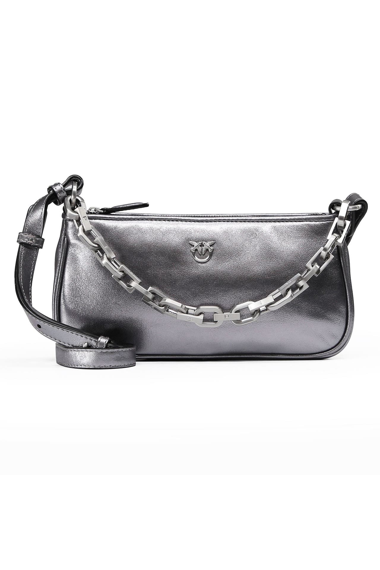 PINKO Handtasche gun metal-matt silver, Bild 1
