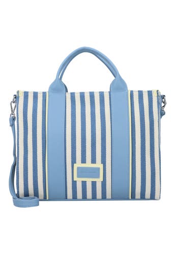 TOM TAILOR Shopper stripes blue