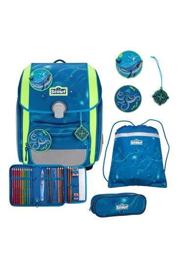 SCOUT Genius Schulranzen-Set 4-teilig