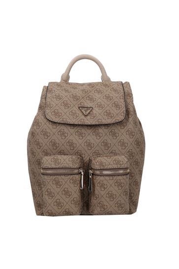 GUESS Rucksack latte logo