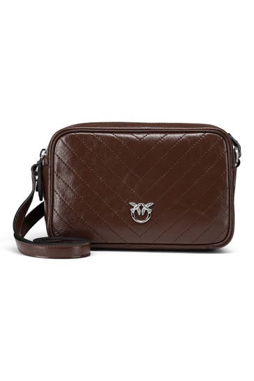 PINKO Umhängetasche marrone - leone-matt. silver