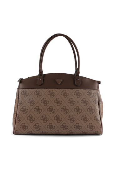 GUESS Handtasche latte logo-brown