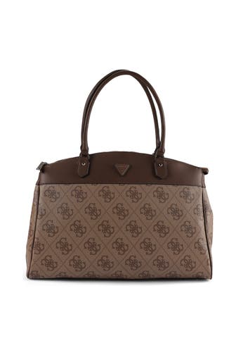 GUESS Handtasche latte logo-brown