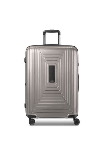 REDOLZ Koffer coffee grey metallic
