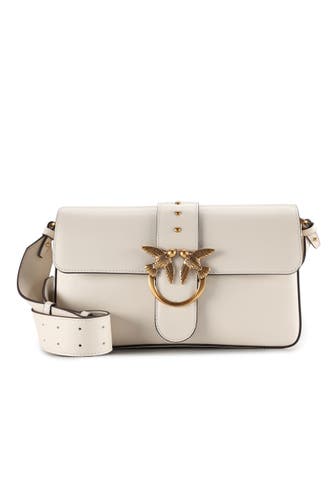 PINKO Umhängetasche bianco seta-antique gold