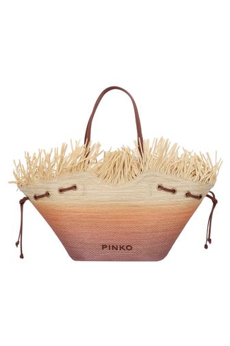 PINKO Shopper fucsia-arancione-naturale
