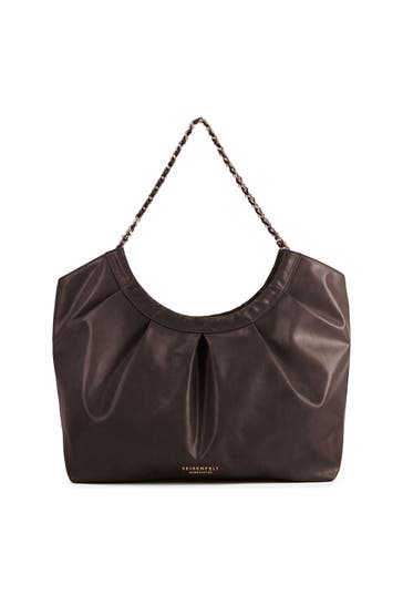 SEIDENFELT Handtasche dark brown