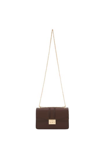 SEIDENFELT Umhängetasche dark brown
