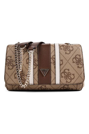 GUESS Handtasche latte logo-brown
