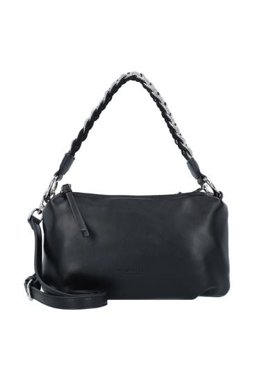 SEIDENFELT Handtasche Black-Silver